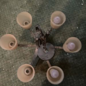 OIL RUBBED BRONZE 6 ARMS CHANDELIER